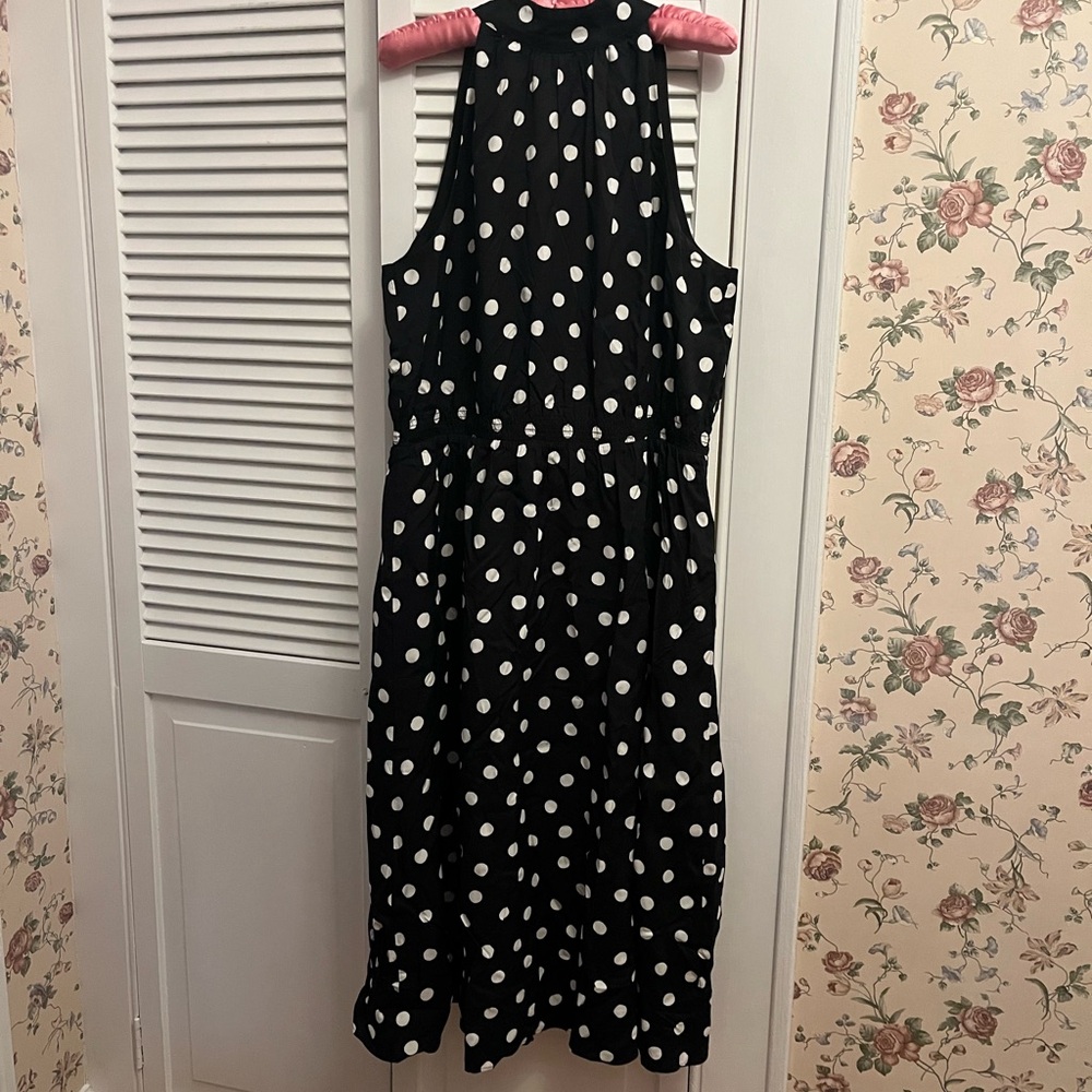 Woman’s Ann Taylor black and white polka dot dress